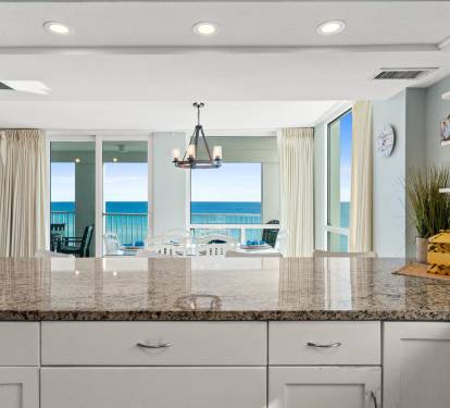 Your kitchen overlooks stunning ocean views, creating the perfect backdrop for morning coffee and meal prep.