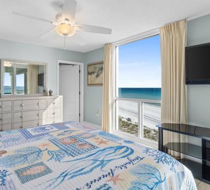 Wake up to stunning ocean views from your comfortable bedroom, where soft sea breezes and endless blue horizons create the perfect beachfront escape.