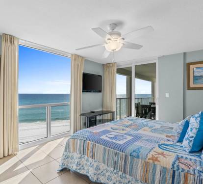 Wake up to endless ocean views from your cozy bed, where gentle sea breezes and morning light create the perfect beachside retreat.