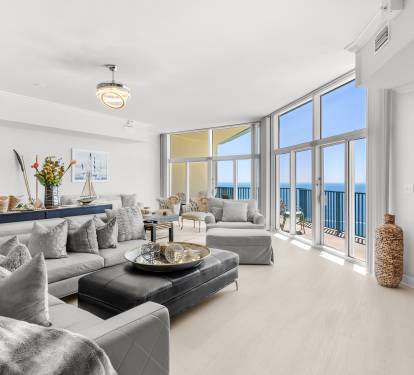 Living Room with Wrap Around Balcony
