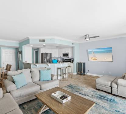 Living Area and Kitchen