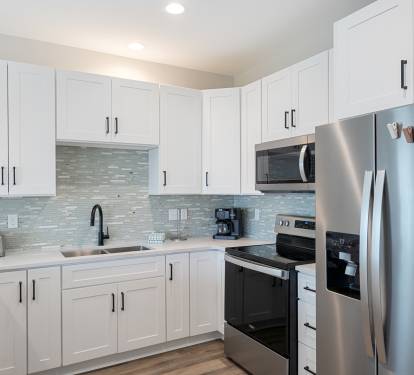 All new stainless steel appliances