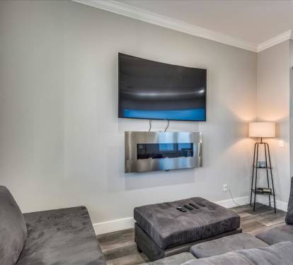 Main Level-Living Area with electric fireplace