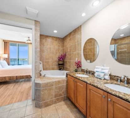 Unwind in your luxurious master bathroom with dual vanities, granite countertops, and a relaxing soaking tub perfect for evening bubble baths.