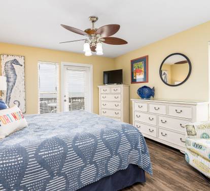 Cabana Beach House Primary Bedroom with King Bed