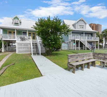 Sunset Daze View of House from Dock