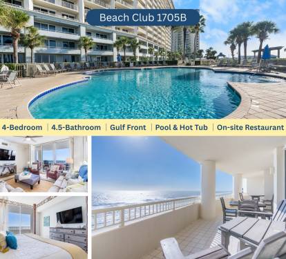 Beach Club 1705B 4-bedroom / 4.5-bathroom