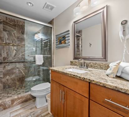 Beach Club 303A Bathroom 2 with Step-in Shower