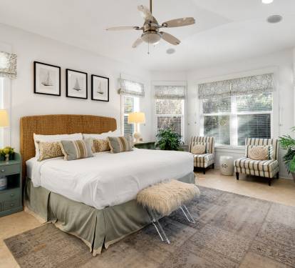 Sink into crisp linens and wake to natural light streaming through your windows, creating a peaceful retreat for restful nights.