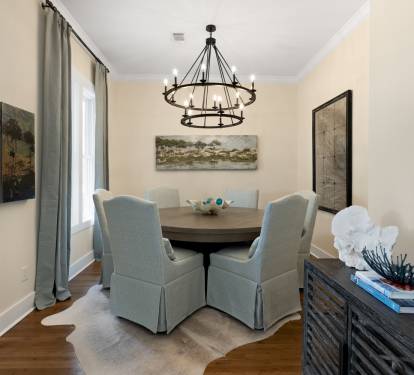 Your elegant dining space awaits with comfortable seating and warm lighting for memorable meals together.