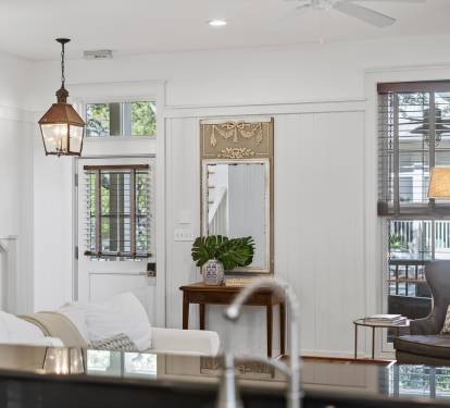 Relax in your elegantly appointed living space with classic charm, beautiful natural light, and thoughtful details throughout.