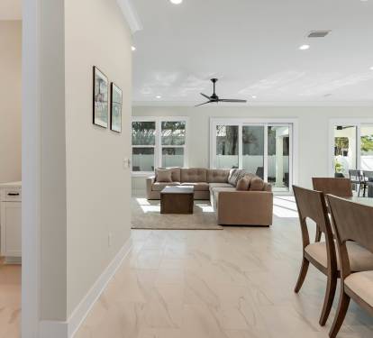 Relax in this bright, open living space where modern comfort meets seamless flow from your cozy seating area to dining space.