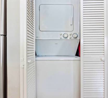 Your in-unit washer and dryer combo means you can pack light and keep your favorite outfits fresh throughout your stay.