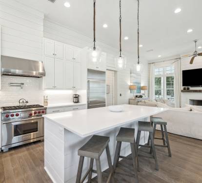 Ample Counter Space + Bar Seating for 4