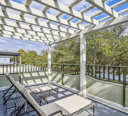 2nd Floor Balcony off Primary Suite - Fit with Loungers