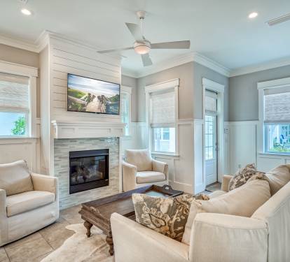 1st Floor Living Area - Complete with a Gas Fireplace
