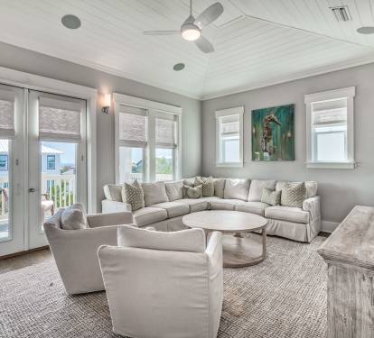3rd Floor Living Area - Furnished with an Over-sized Sectional Sofa