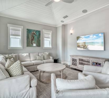 3rd Floor Living Area - Equipped with a Large Flat-Screen TV