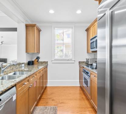 Chef's Kitchen with Stainless Steel Appliances