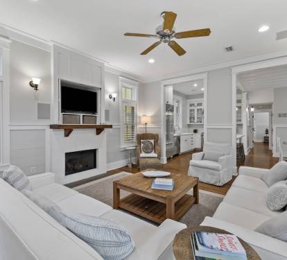 Living Area with Ample Seating & Flat-Screen TV!