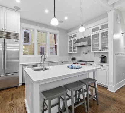 Kitchen - Featuring High End Appliances, Including a Wolf Gas Range