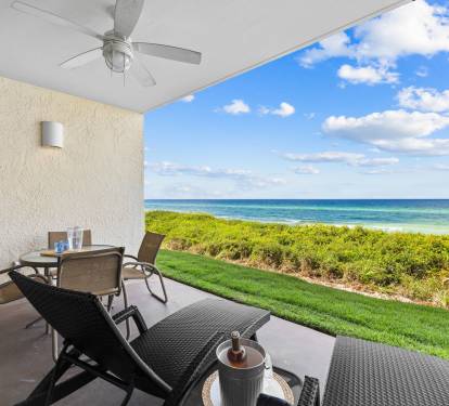 Relax on the Gulf-Front Patio or Enjoy Al Fresco Dining for 4