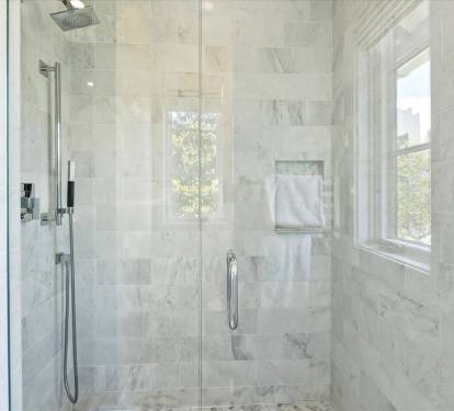 Primary King En-Suite - Towel Warmer & Walk-In Shower