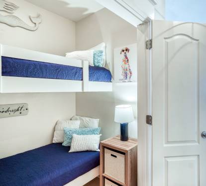 Bunk Area - A Twin over Twin Bunk Bed Located in the Hallway