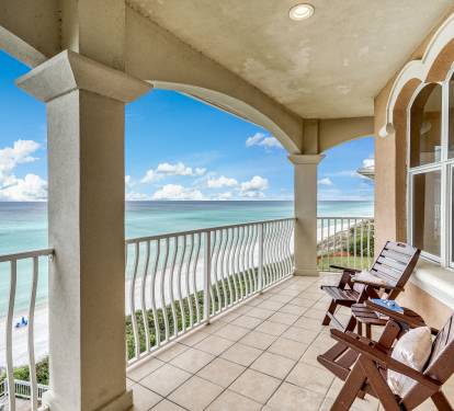Gulf Front Balcony - Alternate View