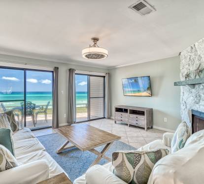 Living Room - Offering Direct Access to the Gulf Front Patio