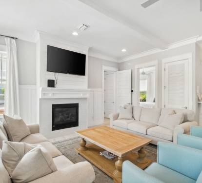 Cozy Up Next to the Fireplace for a Movie Night!