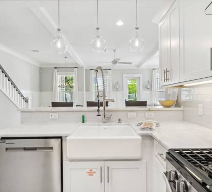 Cook in Style with Stainless Steel Appliances & a Farmhouse Sink