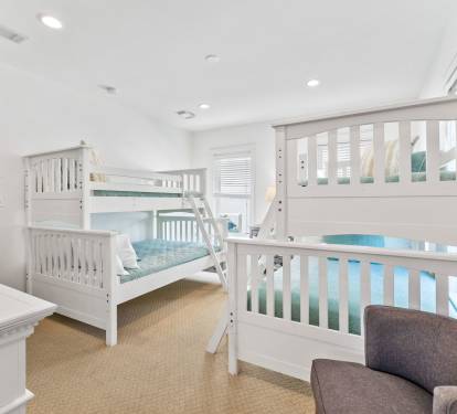 First Floor Bunk Room with Two Twin over Full Bunk Beds