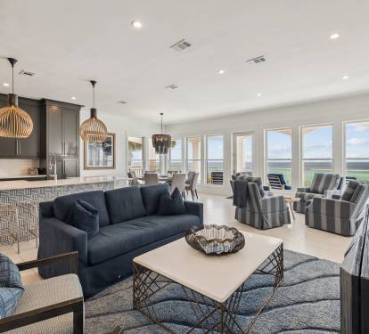 Spacious Living Area - Offering Panoramic Gulf Views