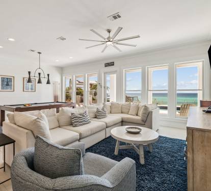 1st Floor Living Area - Offering Direct Access to the Pool Deck