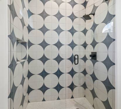 Rear Shared Guest Bathroom - Walk-In Shower
