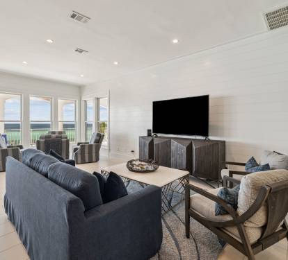 Gulf-Front Living Area - Take in the Views!
