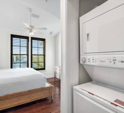 Stack Washer & Dryer - Located in the Primary King Suite
