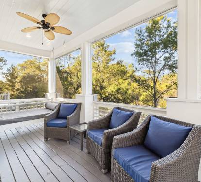 Enjoy Evening Cocktails On the Back Porch or Take a Swing on the Daybed