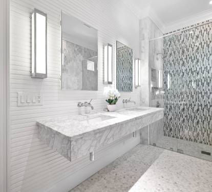 1st Floor Primary En Suite - Equipped with a Dual Vanity