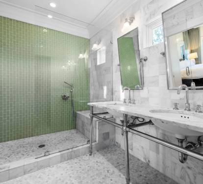 2nd Floor Primary En Suite - Equipped with a Walk In Shower & Dual Vanity