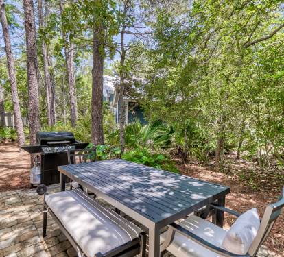 Wooded Backporch with Propane Grill