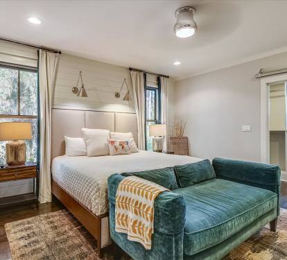 1st Floor Primary Suite - Furnished with a King Size Bed