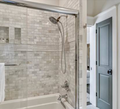 Guest Bathroom - Equipped with a Tub-Shower Combo & TV