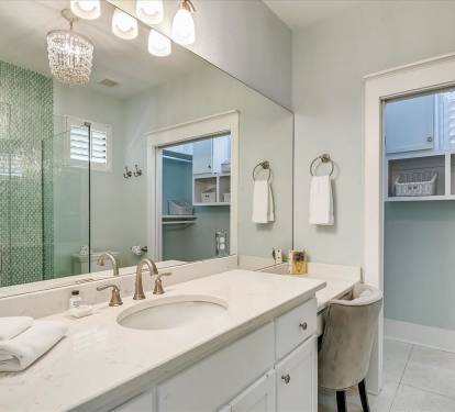 1st Floor Primary En Suite - Featuring a Glass Enclosed Shower & Large Walk In Closet