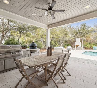 Your Private Oasis Awaits with an Outdoor Kitchen + Dining Space for 6