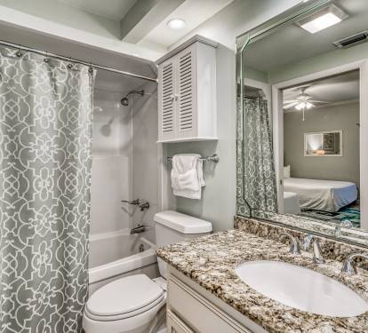 Queen Guest En-Suite - Single Vanity & Shower/Tub Combo