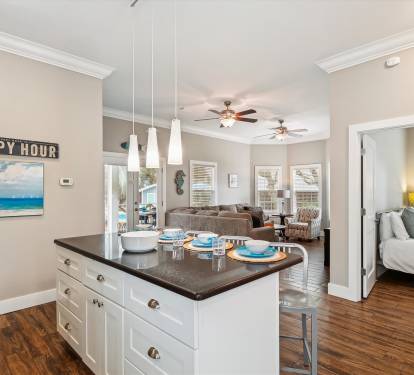 Kitchen Open to Living Room