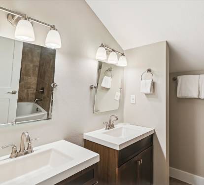 Shared Guest Bathroom - Dual Vanities