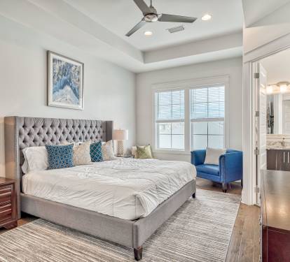 3rd Floor Primary Suite - Furnished with a King Size Bed